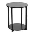 Household Essentials Side End Table with Storage Shelf