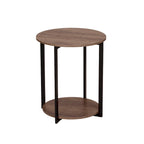 Household Essentials Side End Table with Storage Shelf