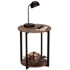 Household Essentials Side End Table with Storage Shelf