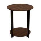 Household Essentials Side End Table with Storage Shelf