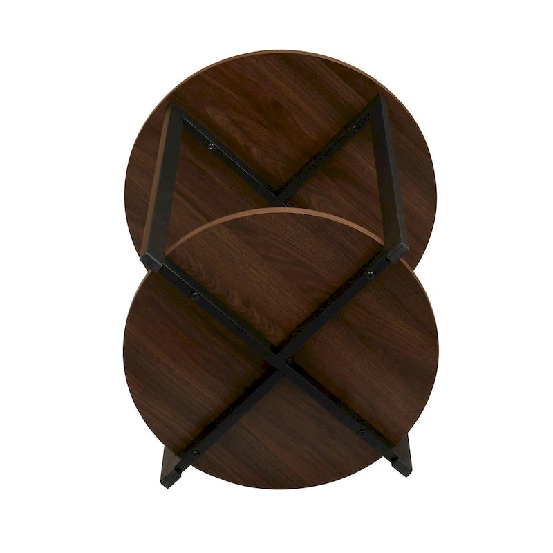 Household Essentials Side End Table with Storage Shelf