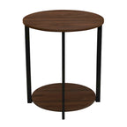 Household Essentials Side End Table with Storage Shelf