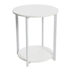 Household Essentials Side End Table with Storage Shelf