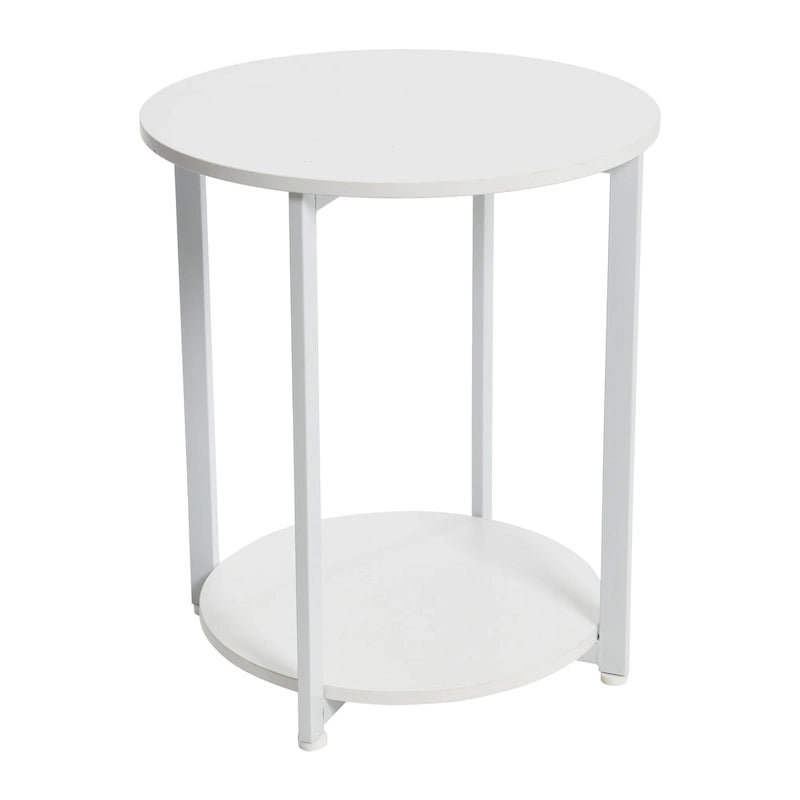 Household Essentials Side End Table with Storage Shelf