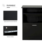 Computer Desk with Printer Cabinet, L-Shaped Corner Desk with Storage, Study PC Workstation for Home Office