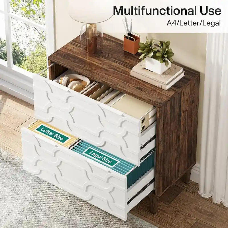 2-Drawer Lateral File Cabinet, Filing Cabinet for Home Office