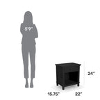 Black Wood Nightstand