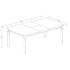 A Rectangle Dining Table and Kitchen Chairs, Linen White