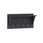 Wall Mounted Storage Rack with Upper Shelf and Storage Hooks