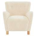 Faux Shearling Accent Chair - 31 In W x 27 In D x 33 In H
