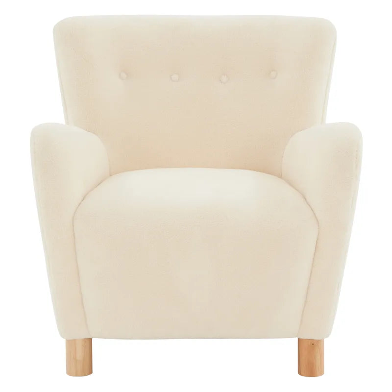 Faux Shearling Accent Chair - 31 In W x 27 In D x 33 In H