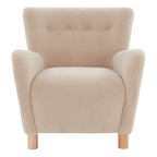 Faux Shearling Accent Chair - 31 In W x 27 In D x 33 In H