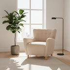 Faux Shearling Accent Chair - 31 In W x 27 In D x 33 In H