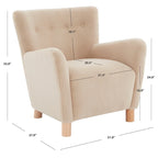 Faux Shearling Accent Chair - 31 In W x 27 In D x 33 In H