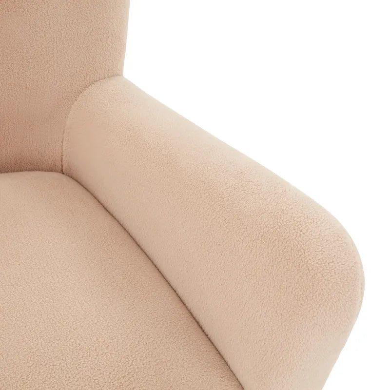 Faux Shearling Accent Chair - 31 In W x 27 In D x 33 In H