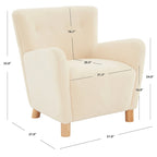 Faux Shearling Accent Chair - 31 In W x 27 In D x 33 In H