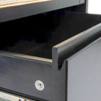 Wood 2-Drawer Bed Side Table