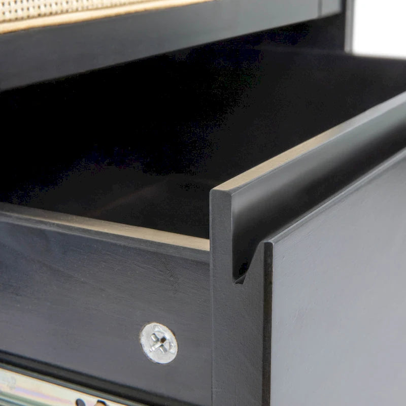 Wood 2-Drawer Bed Side Table