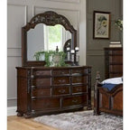 Formal Traditional Bedroom 5pc Set Cherry Finish