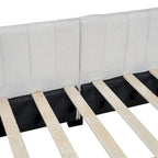 Full Size Upholstered Daybed with 2 Storage Drawers Sofa Bed Frame