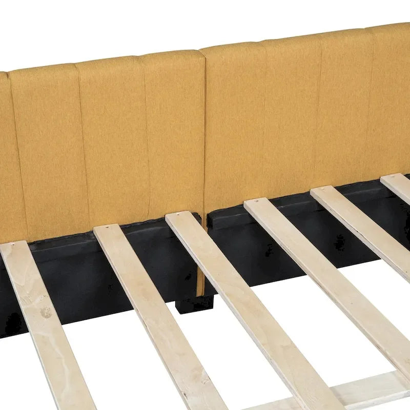 Full Size Upholstered Daybed with 2 Storage Drawers Sofa Bed Frame