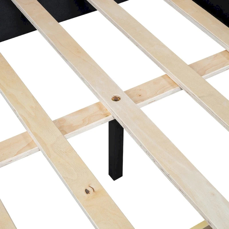 Full Size Upholstered Daybed with 2 Storage Drawers Sofa Bed Frame