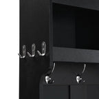 4-IN-1 Multi-functional Hall Tree Entryway Bench with Coat Rack and Shoe Cubbies