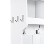 4-IN-1 Multi-functional Hall Tree Entryway Bench with Coat Rack and Shoe Cubbies