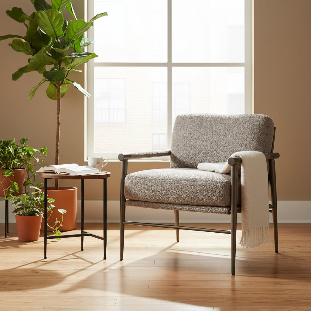 McNeal Upholstered Occasional Chair, Gray Wash