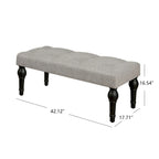 Bench 4-thickened Roman Column Feet French Upholstered Bedside Bench For Bedroom Living Room Entryway