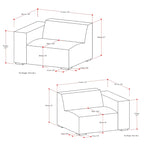 2-Seater Modular Sofa