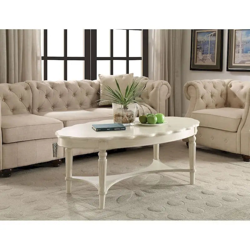 ACME Fordon Coffee Table in Antique White