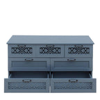 7 Drawer Cabinet,With Black Metal Handle