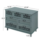 7 Drawer Cabinet,With Black Metal Handle