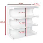 Multifunctional 4-Tier White Book Shelf & Coffee Table,Creative Furniture Floor Bookshelf,Minimalist Organizer Storage Shelves