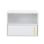 Set of 2 Wall-mounted Wooden Nightstand