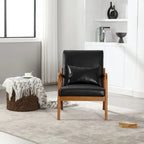 Modern PU Leather Accent Chair with One Pillow