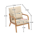 Modern PU Leather Accent Chair with One Pillow