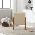 Modern PU Leather Accent Chair with One Pillow