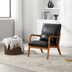 Modern PU Leather Accent Chair with One Pillow