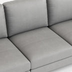 Modern Faux Leather Sectional Sofa with USB Port